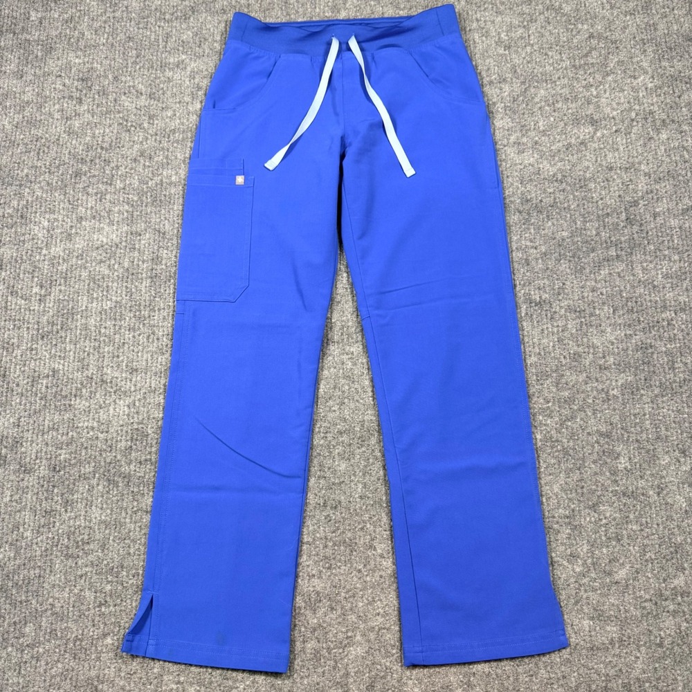 FIGS Technical Collection Royal Blue Scrub Pants XS T21004P Drawstring Cargo - Picture 3 of 10